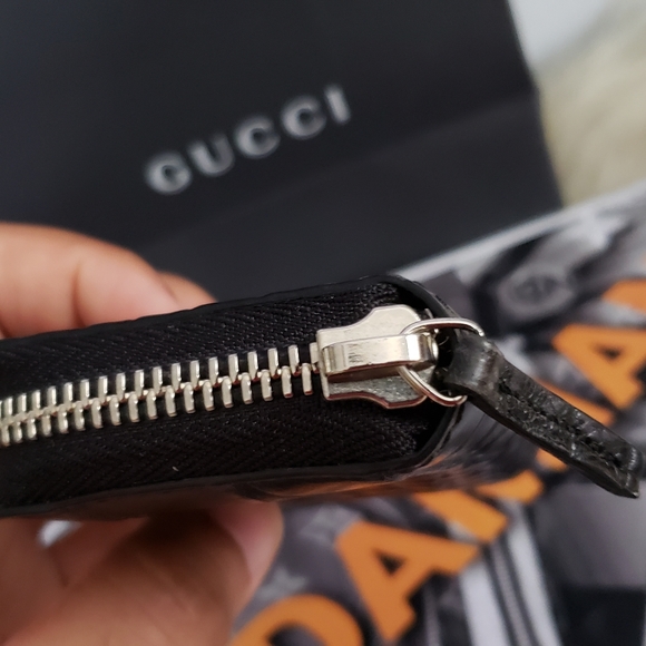 Gucci Genuine Crocodile Zippy Card Case - Picture 4 of 13